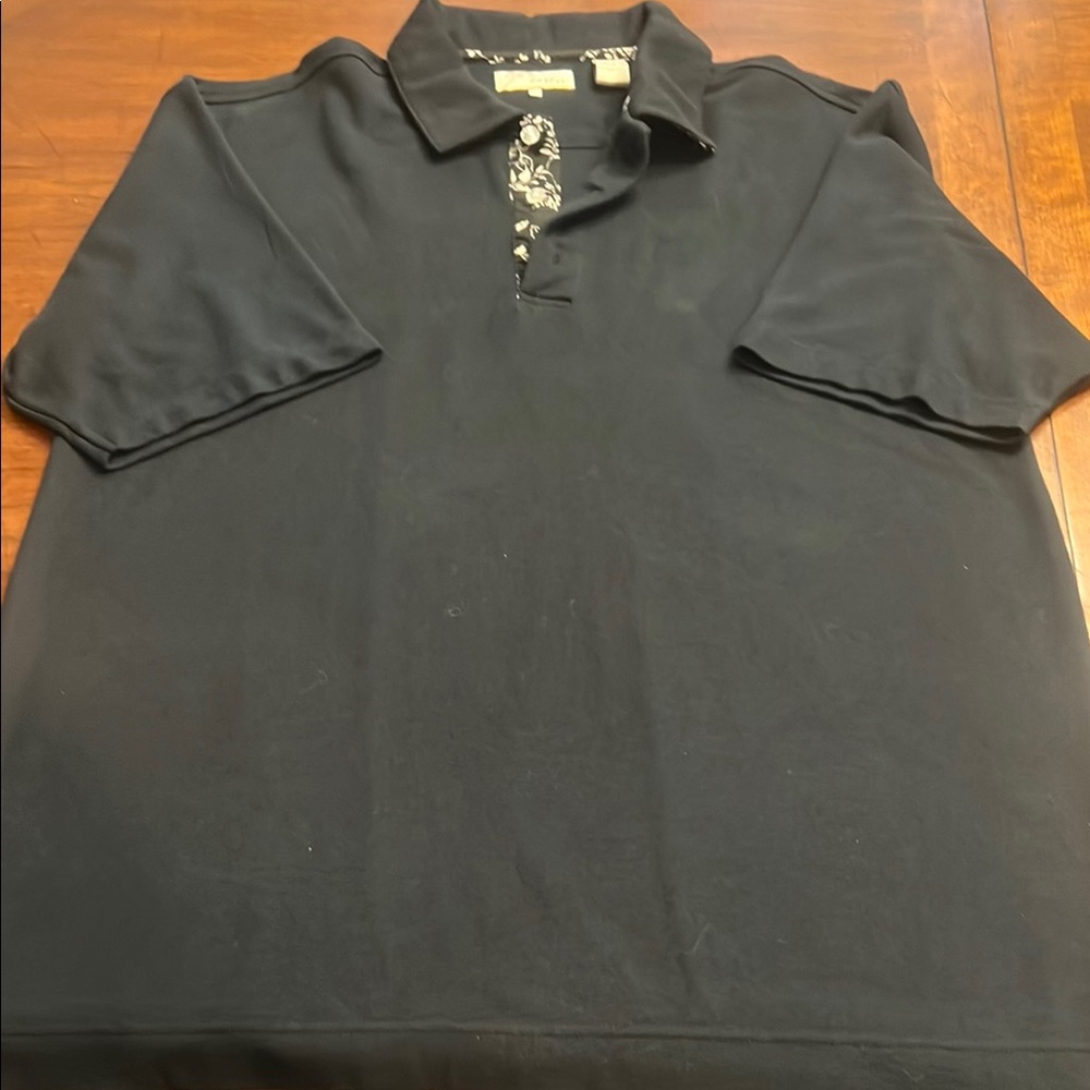 Kork-Ease Black Polo Shirt Short Sleeve Casual